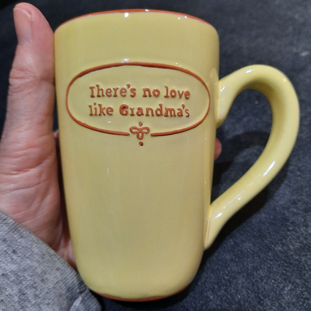 Grandma's Love yellow pottery Mug Hallmark